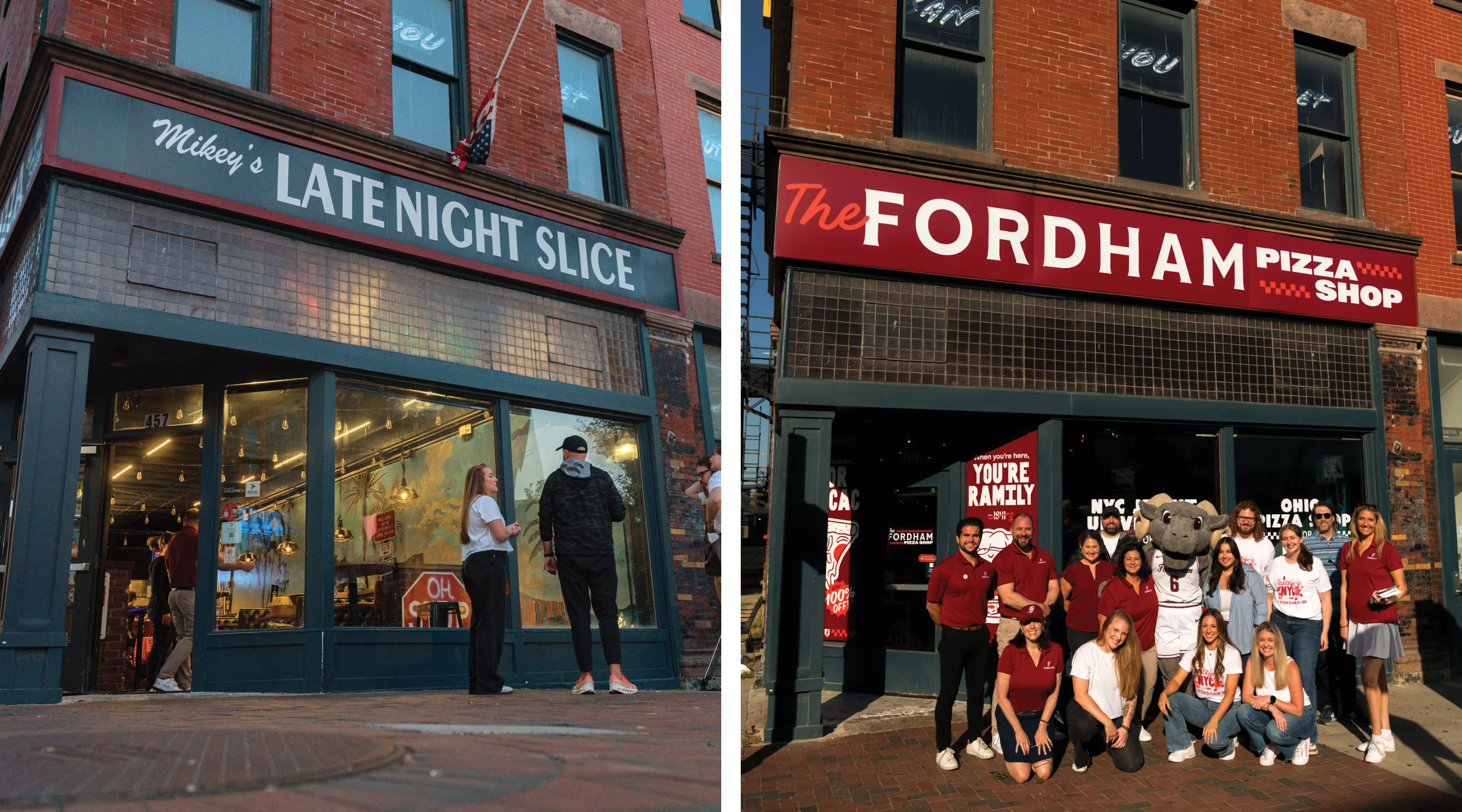The transformation of the Fordham Pizza Shop